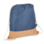 Gymtasje van RPET met kurken onderzijde en draagvermogen van 10kg kleur donkerblauw