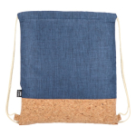 Gymtasje van RPET met kurken onderzijde en draagvermogen van 10kg kleur donkerblauw vierde weergave