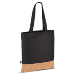 Tas van RPET met kurkdetail aan de onderzijde 10kg kleur zwart