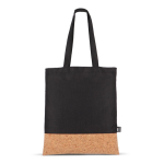 Tas van RPET met kurkdetail aan de onderzijde 10kg kleur zwart derde weergave