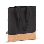 Tas van RPET met kurkdetail aan de onderzijde 10kg kleur zwart vierde weergave
