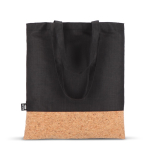 Tas van RPET met kurkdetail aan de onderzijde 10kg kleur zwart vijfde weergave