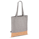 Tas van RPET met kurkdetail aan de onderzijde 10kg kleur grijs