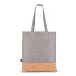 Tas van RPET met kurkdetail aan de onderzijde 10kg kleur grijs tweede weergave