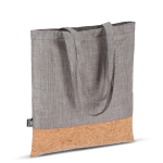 Tas van RPET met kurkdetail aan de onderzijde 10kg kleur grijs vierde weergave