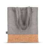 Tas van RPET met kurkdetail aan de onderzijde 10kg kleur grijs vijfde weergave