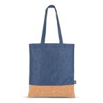 Tas van RPET met kurkdetail aan de onderzijde 10kg kleur donkerblauw derde weergave