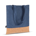 Tas van RPET met kurkdetail aan de onderzijde 10kg kleur donkerblauw vierde weergave