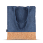 Tas van RPET met kurkdetail aan de onderzijde 10kg kleur donkerblauw vijfde weergave