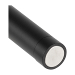 Zaklamp met logo, COB-technologie, magneet en metalen clip kleur zwart tweede weergave