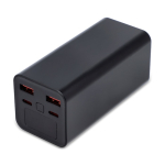 Snellaad-powerbank met twee verschillende poorten 20.000 mAh kleur zwart tweede weergave