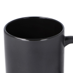 Keramische mok met matte afwerking en glanzend interieur 350 ml kleur zwart zesde weergave