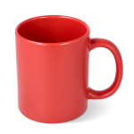 Keramische mok met matte afwerking en glanzend interieur 350 ml kleur rood