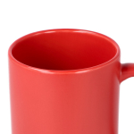 Keramische mok met matte afwerking en glanzend interieur 350 ml kleur rood zesde weergave