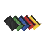 Compacte en lichte nylon portemonnee met zwarte rits kleur zwart tweede weergave