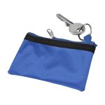 Compacte en lichte nylon portemonnee met zwarte rits kleur ultramarijn blauw eerste weergave