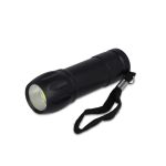 Zaklampen van gerecycled plastic in diverse kleuren met COB-licht kleur zwart
