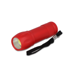 Zaklampen van gerecycled plastic in diverse kleuren met COB-licht kleur rood