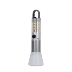 LED-zaklamp van gerecycled aluminium met zoomfunctie kleur zilver