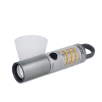 LED-zaklamp van gerecycled aluminium met zoomfunctie kleur zilver derde weergave
