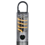 LED-zaklamp van gerecycled aluminium met zoomfunctie kleur zilver vierde weergave