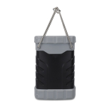 Zaklamp van gerecycled plastic met metalen draaggreep kleur zwart tweede weergave
