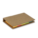 Kleefnotities in 2 maten in een kraft papieren boekje kleur naturel