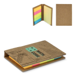 Kleefnotities in 2 maten in een kraft papieren boekje