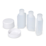 Set van 3 flesjes van 40 ml voor toiletartikelen ideaal voor op reis kleur wit vierde weergave