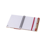Notitieboek met diverse plaknotities, liniaal en balpen, A6 kleur rood tiende weergave