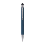 Aluminium aanraakpen in een metalen etui, blauwe inkt kleur blauw eerste weergave