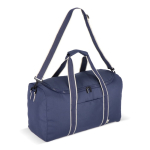 Reistas of sporttas van RPET met brede opening aan de bovenzijde kleur donkerblauw tweede weergave