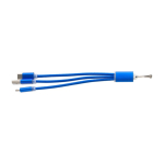 Oplaadkabelset 3-in-1 met karabijnhaak voor transport kleur ultramarijn blauw tweede weergave