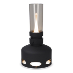 Oplaadbare vintage stijl LED-lamp met blaas-sensor kleur zwart