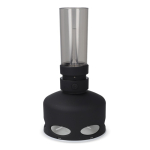 Oplaadbare vintage stijl LED-lamp met blaas-sensor kleur zwart derde weergave