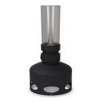 Oplaadbare vintage stijl LED-lamp met blaas-sensor kleur zwart vierde weergave