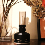 Oplaadbare vintage stijl LED-lamp met blaas-sensor kleur zwart zesde weergave