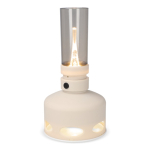 Oplaadbare vintage stijl LED-lamp met blaas-sensor kleur beige