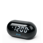 Ronde compacte wekkerradio met digitaal scherm met afdrukgebied