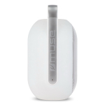 Witte speaker met sfeerverlichting en bovenhandvat van Muse kleur wit vierde weergave