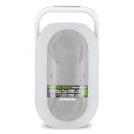 Witte speaker met sfeerverlichting en bovenhandvat van Muse kleur wit zesde weergave