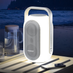 Witte speaker met sfeerverlichting en bovenhandvat van Muse kleur wit negende weergave