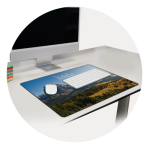 Bureau mat met antislip onderzijde om te sublimeren kleur wit vierde weergave