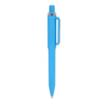 Balpen van gerecycled plastic met zachte afwerking en blauwe inkt kleur blauw vijfde weergave