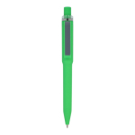 Balpen van gerecycled plastic met zachte afwerking en blauwe inkt kleur limoen groen tweede weergave