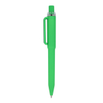 Balpen van gerecycled plastic met zachte afwerking en blauwe inkt kleur limoen groen derde weergave