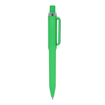 Balpen van gerecycled plastic met zachte afwerking en blauwe inkt kleur limoen groen vijfde weergave