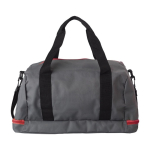 Sporttas van polyester met apart schoenenvak kleur rood tweede weergave