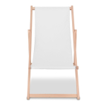 Opvouwbare houten strandstoel perfect voor sublimatie kleur wit tweede weergave