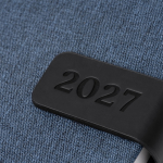 RPET-agenda met magnetische sluiting in A5-formaat kleur grijsachtig blauw detailweergave 2